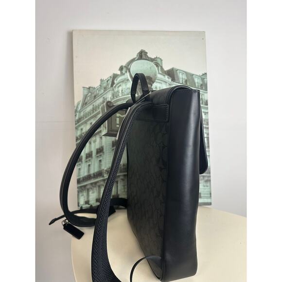 Coach CJ575 Blaine Backpack In Signature Canvas IN Charcoal - Picture 7 of 7